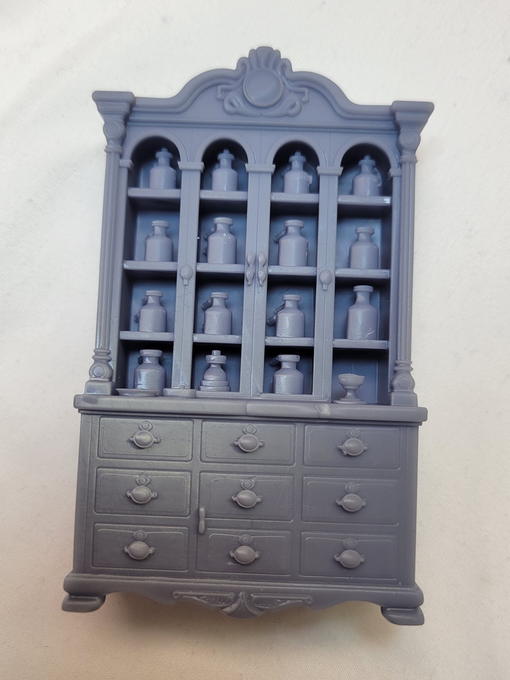 1:12 Scale Miniature Apothecary Cabinet Resin 3D Printed Dollhouse Pharmacy